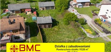 Działka 0,95ha  + dom+ stodoła woda prąd długi kąt