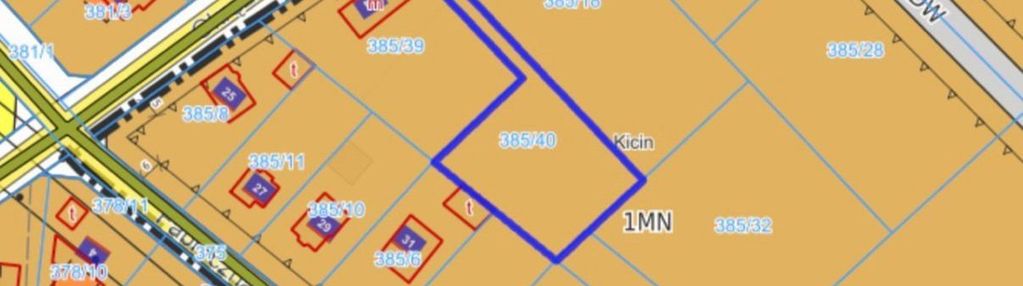 Kicin działka budowlana z miejscowym planem