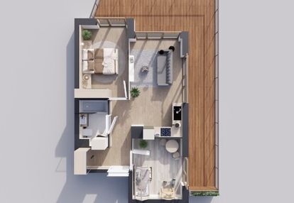 Sunrise park | mieszkanie nr 1.5 | 3 pokoje 47,41 m2 + balkon |