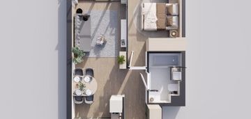 Sunrise park | mieszkanie nr 4.3 | 2 pokoje 39,25 m2 + balkon |