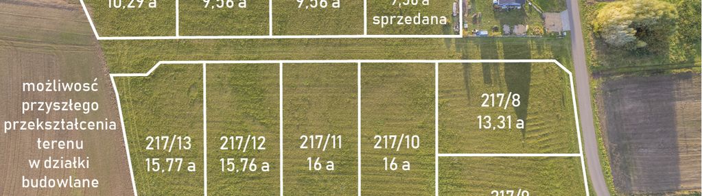 Działka 13,31a z warunkami zabudowy