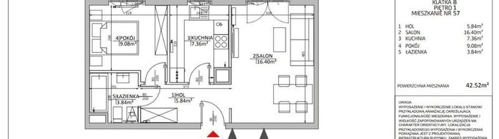 Nowoczesne mieszkanie 42,52 m², 2-3 pokoje, ursus