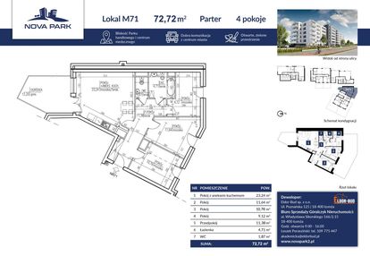 Mieszkanie z dużym ogródkiem m-71