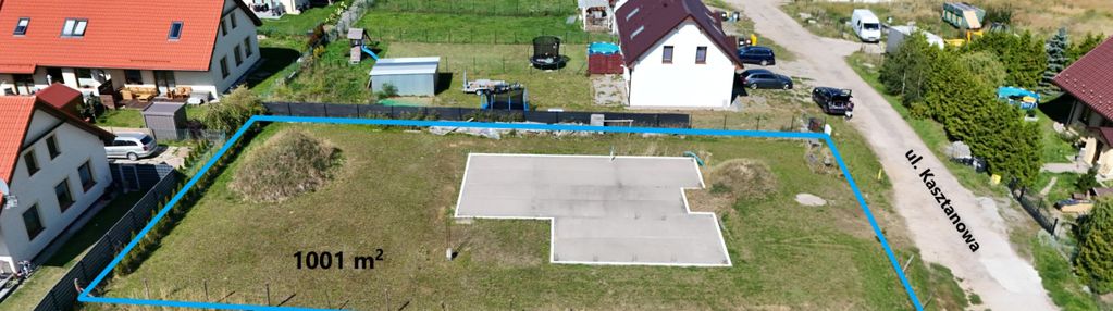 Działka 1001 m² z rozpoczętą budową domu 155 m2