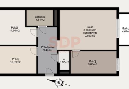 4 pokoje/balkon/przy terenach zielonych