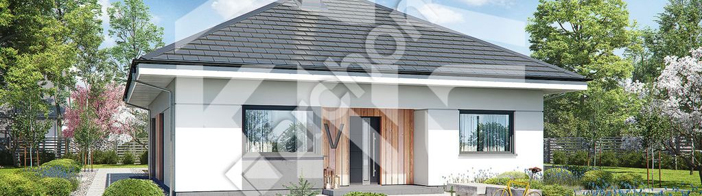 Nowoczesny parterowy dom.