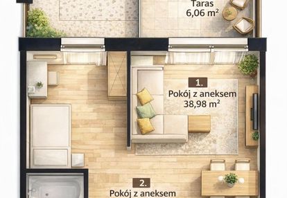 Promocja! gdańsk 2 pok. ogród basen | zieleń