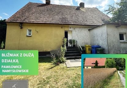 Mały dom o pow. ok. 50 m2 w zabudowie bliźniaczej.