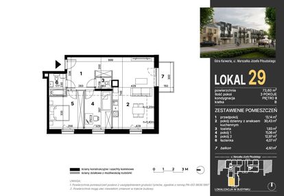 3 pokoje góra kalwaria kamienica centrum
