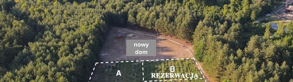 Działka z wz na dwa domy, przy sosnowym lesie