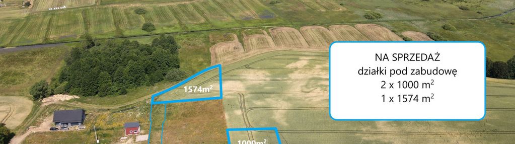 Działka 1000 m2 pod zabudowę jednorodzinną, rąty,