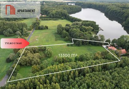 Działka budowlana z linią brzegową jeziora dużego