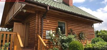 Dom z bali rejon jeziora rożnowskiego