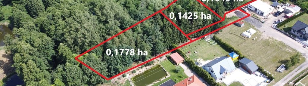 Działka w pobliżu lasu i rzeki zglowiączka