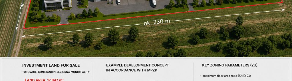 Działka usługowo-inwestycyjna | mpzp | turowice