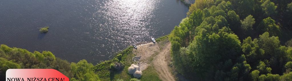 Zadrzewiona działka widok na jezioro bmastko
