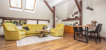 Dwupoziomowe mieszkanie przy parku, 76m, pomorzany