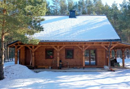 Dom w lesie puszcza kurpiowska dobry las gmina zbójna