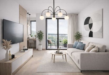 Słoneczna ☀️ kawalerka z wydzieloną sypialnią