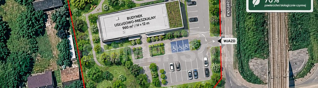 Działka usługowa 3 000 m², asfalt, plan miejscowy