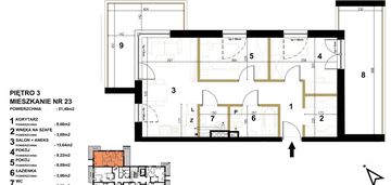 Nowe 3 pokojowe mieszkanie z 2 balkonami