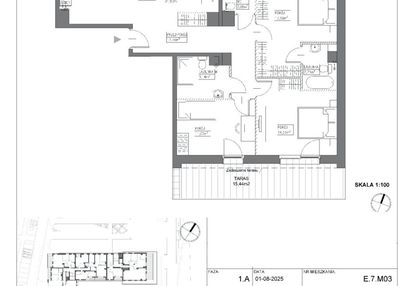 Apartament z loggią i tarasem, śródmieście