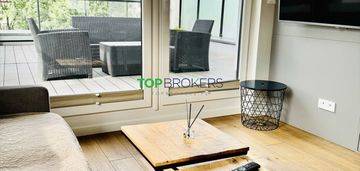 Dwa przestronne pokoje z dużym tarasem, klima