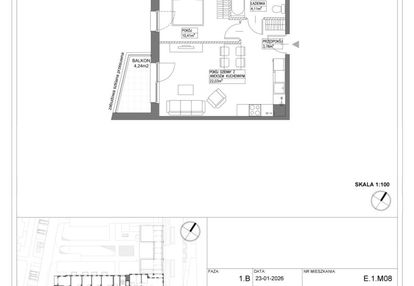 Dwupokojowe mieszkanie z balkonem nad motławą