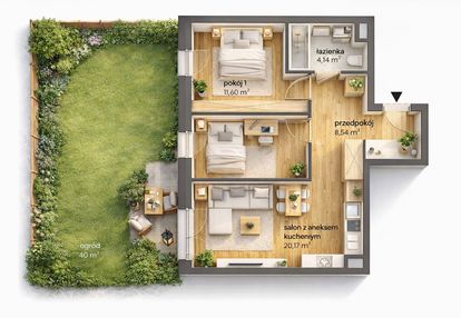 ⭐ ★ ostatnie siewierz 3 pokoje ogród 50m ★ ⭐