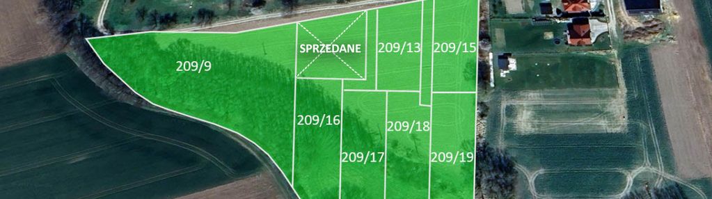 Działki budowlane biały kościół, gm. strzelin