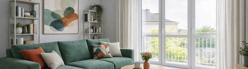 Jasne dwa pokoje z balkonem