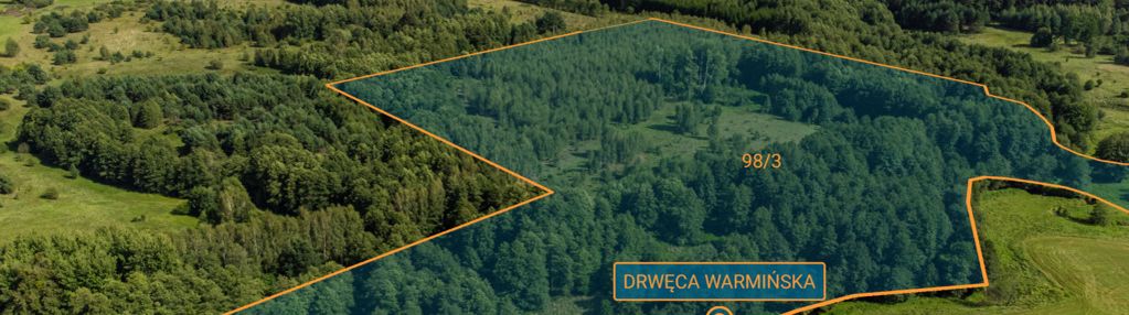 Inwestycja w sercu warmii z linią rzeki i wz!!
