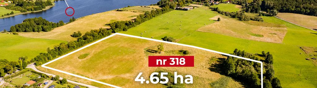 Działka budowlana  wz wipsowo przy jeziorze