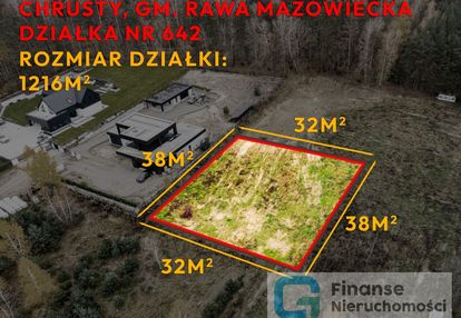 Działka mieszkaniowo-usługowa 1216 m² – chrusty