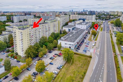 2 pokoje przy metrze służew | 10. piętro