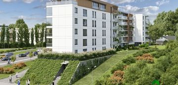 50.85m2, trzy pokoje, dwa balkony.