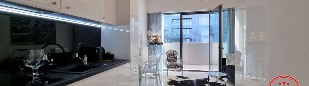 Luksusowy 1 pok. apartament z loggią - hanza tower