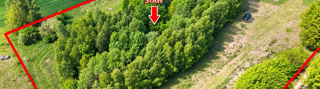 Działka mieszkaniowa z  wz oraz małym stawem