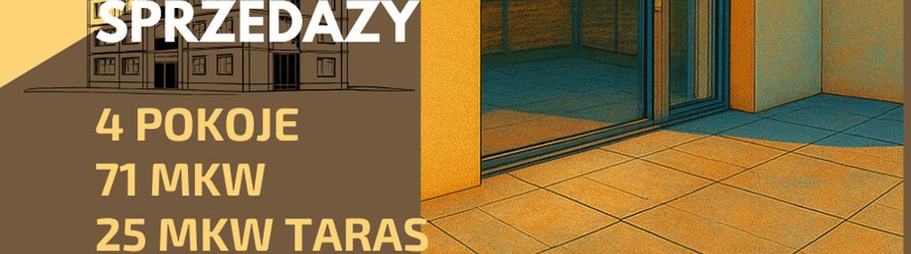 Okazja 4 pokojowe taras 25m koszutka