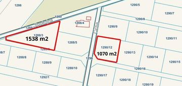 Działki na osiedlu przy lesie/pow. 1538 m2,1070 m2