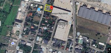 Działka 1466 m2 pod biurowiec 2400 m2 pu z pnb