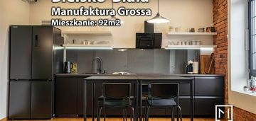 Dwupoziomowe mieszkanie 92 m² manufaktura grossa