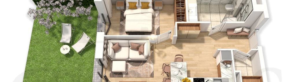 ❤️ piękne mieszkanie z 44m ogródkiem od zachodu !