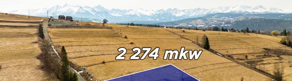 Działka widokowa w rzepiskach 2274m2