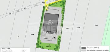 Komercyjna działka 4500 m², media, plan, utwardz.