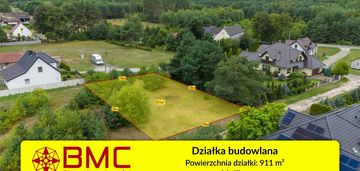 Działka budowlana myślina 911m2