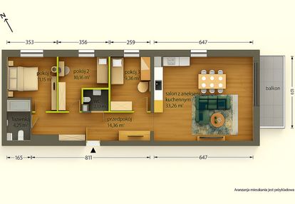 ⭐️ 4 pokoje brynów meteorologów salon 34m ⭐️
