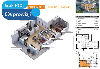 3 pokoje na wyżynach - 0% prowizji
