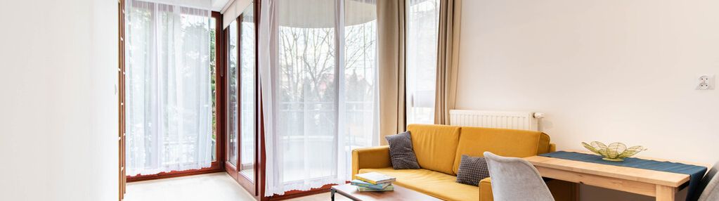 Nowoczesne studio *lubostroń* 30m2 ogród | balkon