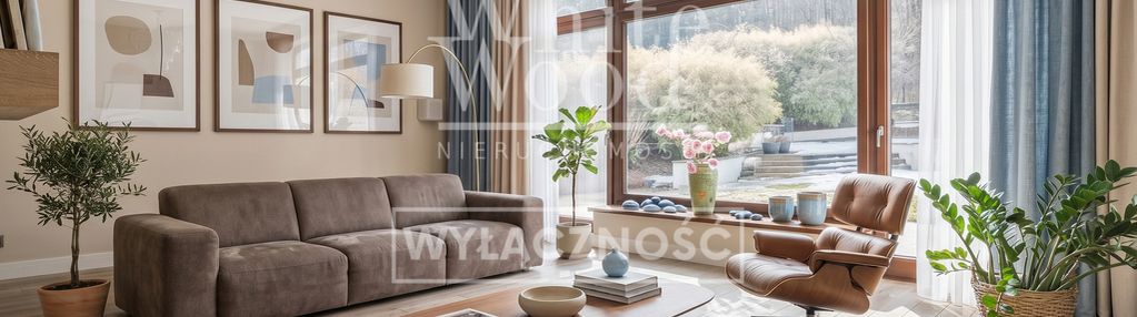 Dom 350 m2 z ogrodem zimowym obok lasu